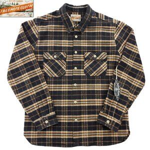 Freenote Cloth Benson Flannel Overshirt Shacket Top Plaid Japanese Men's XL NWT